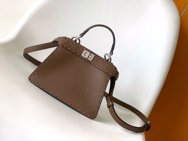 FENDI Peekaboo ISeeU Petite bag 8BN335A dark brown