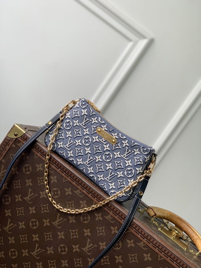 Louis Vuitton New Pochette Liv M29895 Bleu Louis Vuitton New Pochette Liv M29895 Bleu