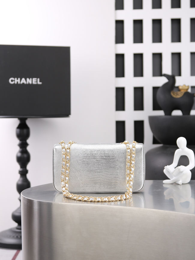 Chanel Mini Flap Bag AS6430 Silvery Chanel Mini Flap Bag AS6430 Silvery