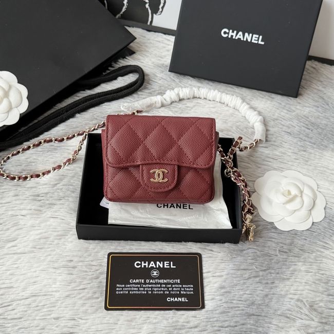 Chanel Wallet on Chain AP2401 Burgundy