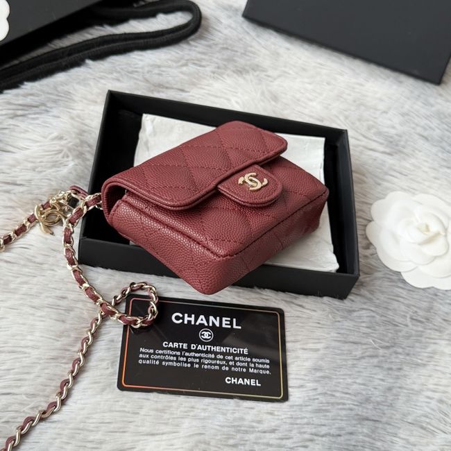 Chanel Wallet on Chain AP2401 Burgundy Chanel Wallet on Chain AP2401 Burgundy
