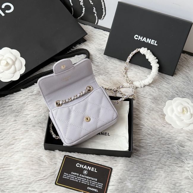 Chanel Wallet on Chain AP2401 light gray