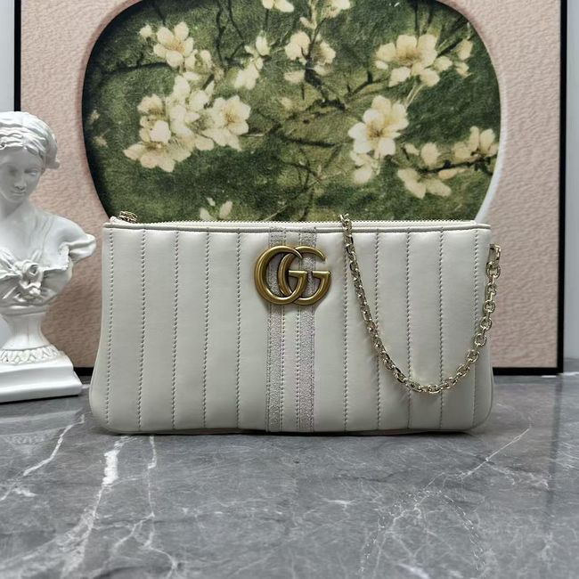 Gucci GG Marmont pouch with strap B006X2 white