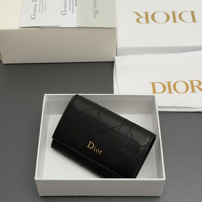 Lady Dior Dahlia Wallet S4602 black