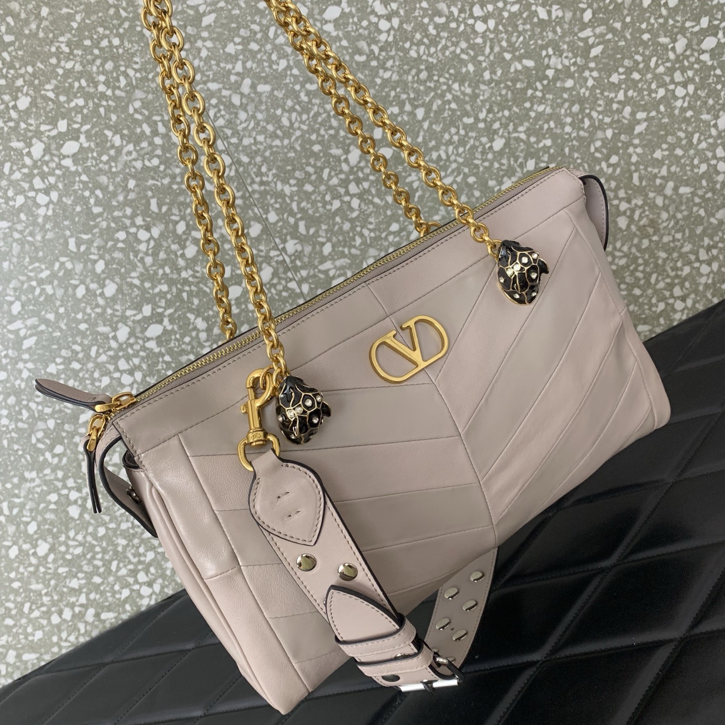 VALENTINO PANTHEA lambskin bag WB0S70 pink