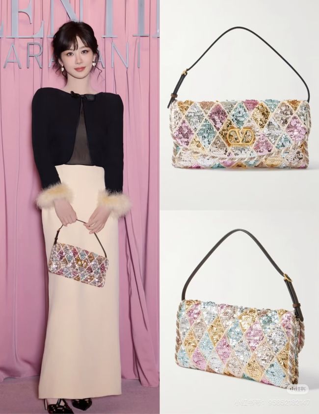 VALENTINO DEVAIN Small Embroidered Shoulder Bag WB0T31
