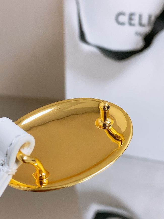 Celine ELLIPSE Belt 13 IN TAURILLON LEATHER WITH ENAMELLED BUCKLE P5706 white Celine ELLIPSE Belt 13 IN TAURILLON LEATHER WITH ENAMELLED BUCKLE P5706 white