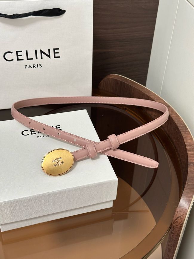 Celine Ellipse Belt 13 IN Taurillon Leather 10673 pink