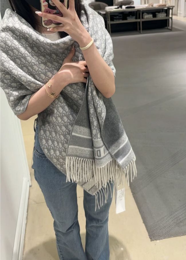 Dior Oblique Scarf Cashmere 9I093-2