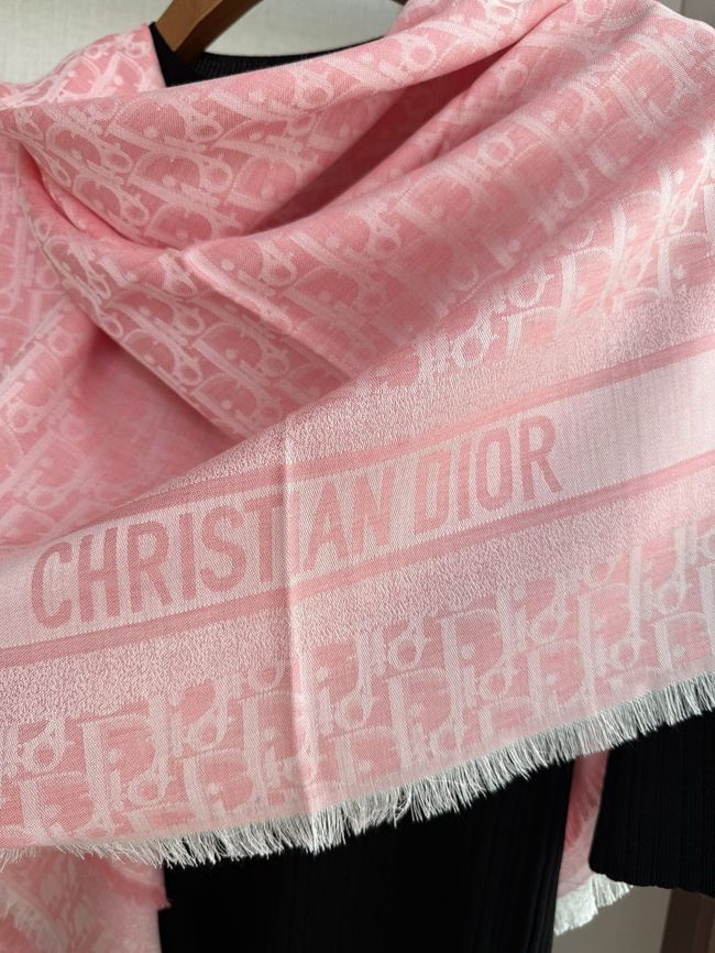 Dior Oblique Shawl Wool and Silk Jacquard I1058-1 Dior Oblique Shawl Wool and Silk Jacquard I1058-1