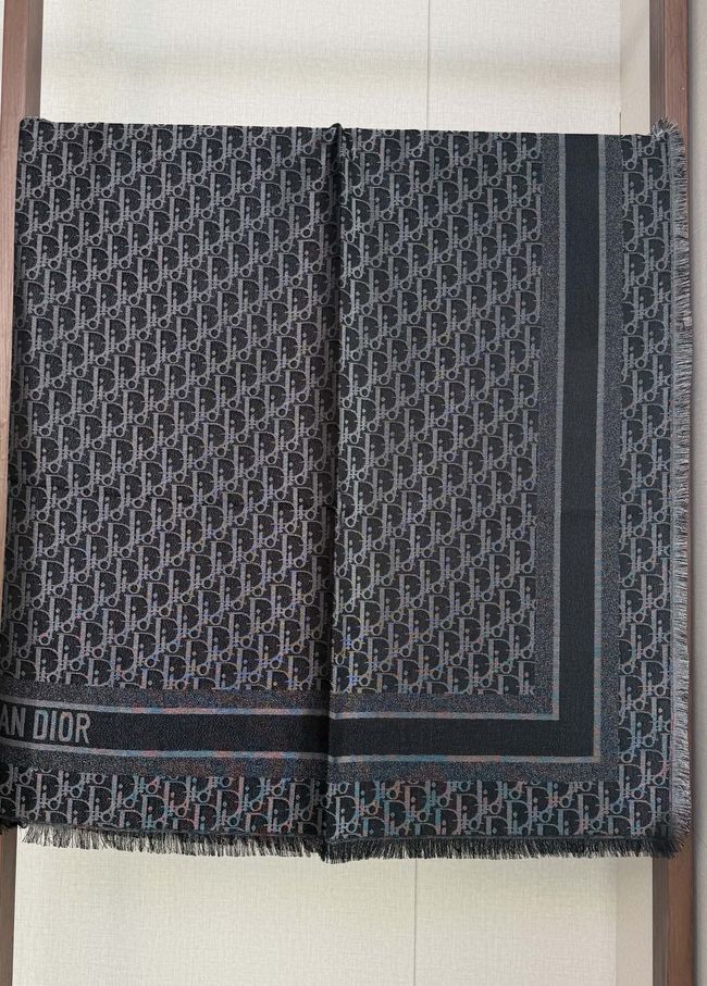 Dior Oblique Shawl Wool and Silk Jacquard I1058-12 Dior Oblique Shawl Wool and Silk Jacquard I1058-12