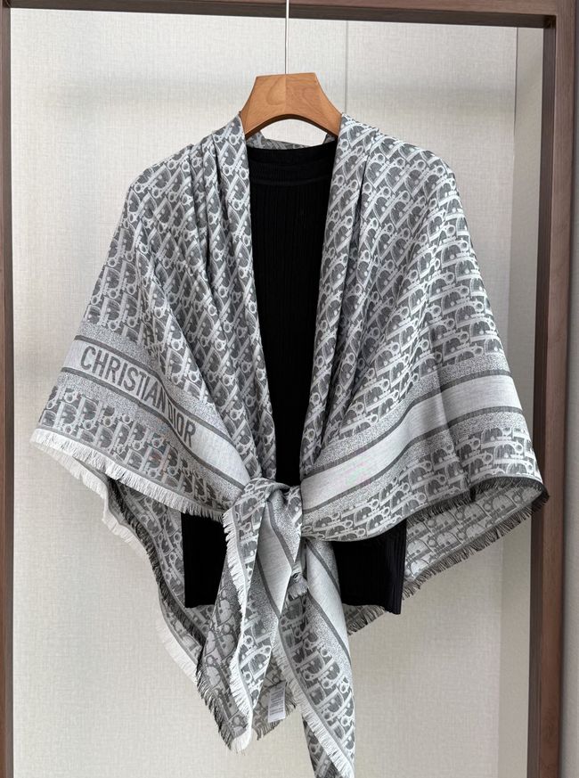 Dior Oblique Shawl Wool and Silk Jacquard I1058-7 Dior Oblique Shawl Wool and Silk Jacquard I1058-7