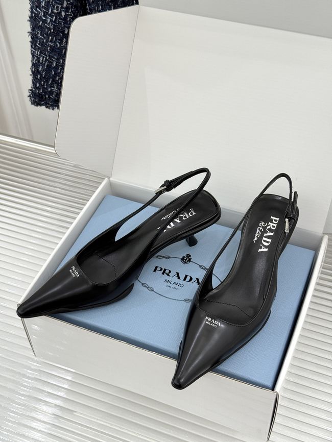 Prada Brushed leather slingback pumps 1I659O-1 Prada Brushed leather slingback pumps 1I659O-1