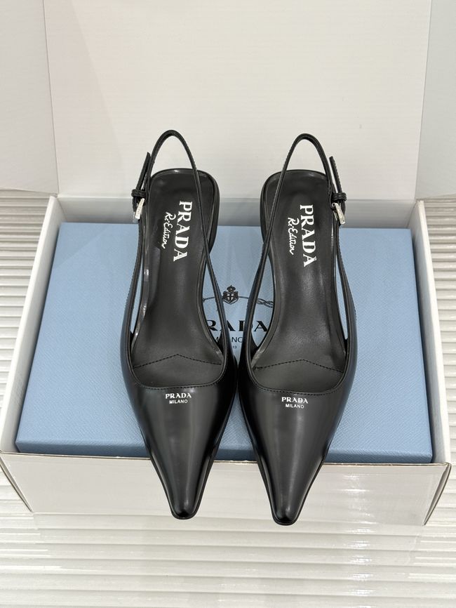 Prada Brushed leather slingback pumps 1I659O-1 Prada Brushed leather slingback pumps 1I659O-1