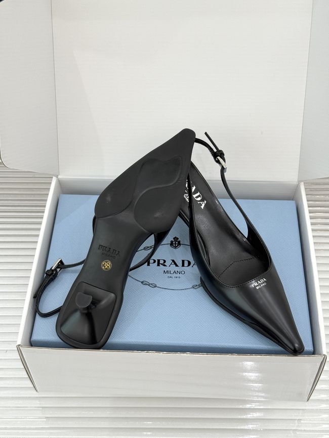 Prada Brushed leather slingback pumps 1I659O-1 Prada Brushed leather slingback pumps 1I659O-1