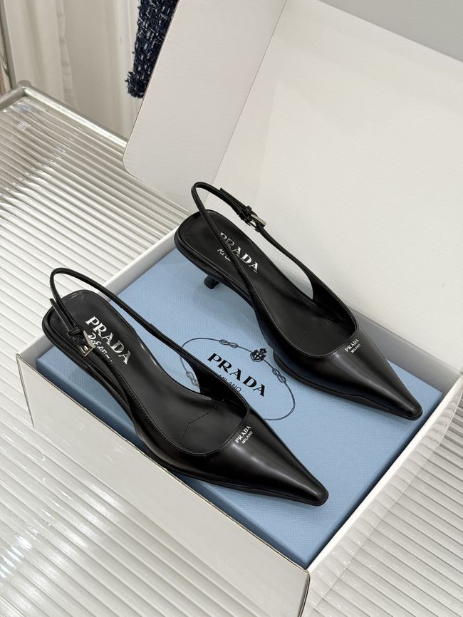 Prada Brushed leather slingback pumps 1I659O-1 Prada Brushed leather slingback pumps 1I659O-1