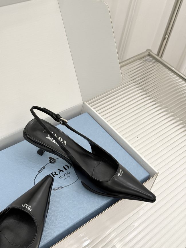 Prada Brushed leather slingback pumps 1I659O-1 Prada Brushed leather slingback pumps 1I659O-1