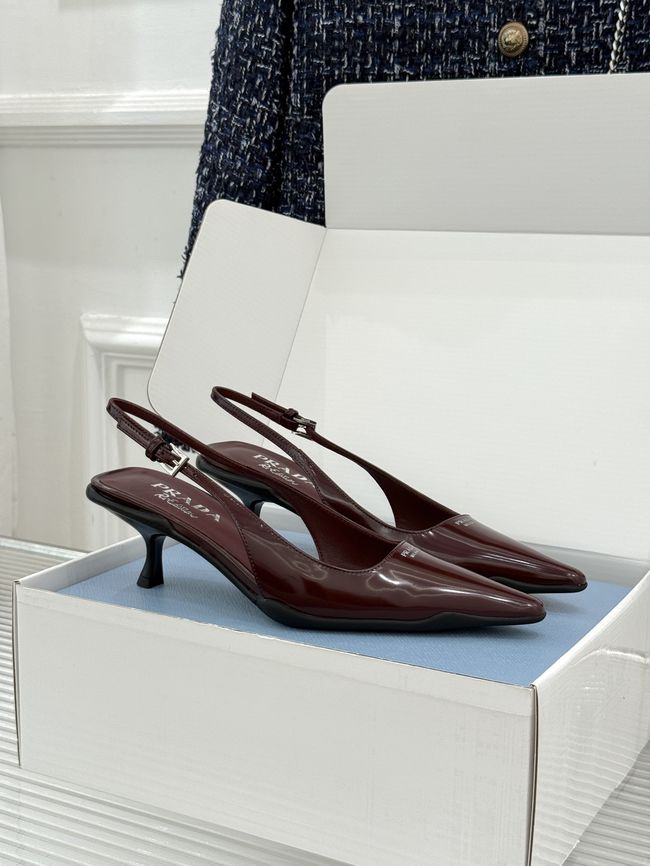 Prada Brushed leather slingback pumps 1I659O-2