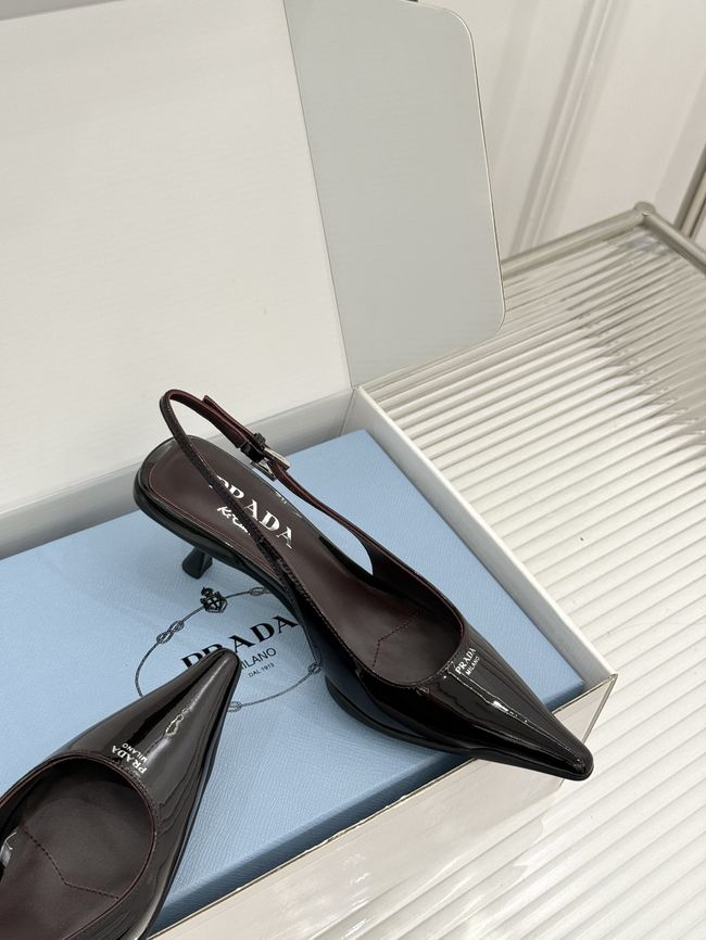 Prada Brushed leather slingback pumps 1I659O-5 Prada Brushed leather slingback pumps 1I659O-5