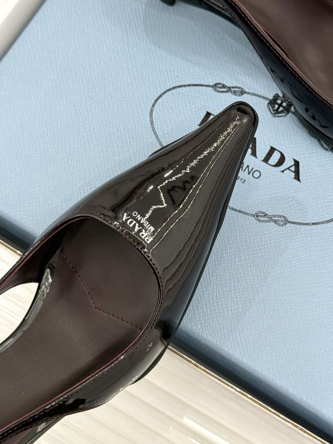 Prada Brushed leather slingback pumps 1I659O-5 Prada Brushed leather slingback pumps 1I659O-5