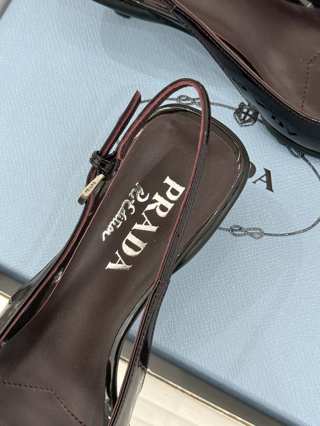 Prada Brushed leather slingback pumps 1I659O-5 Prada Brushed leather slingback pumps 1I659O-5