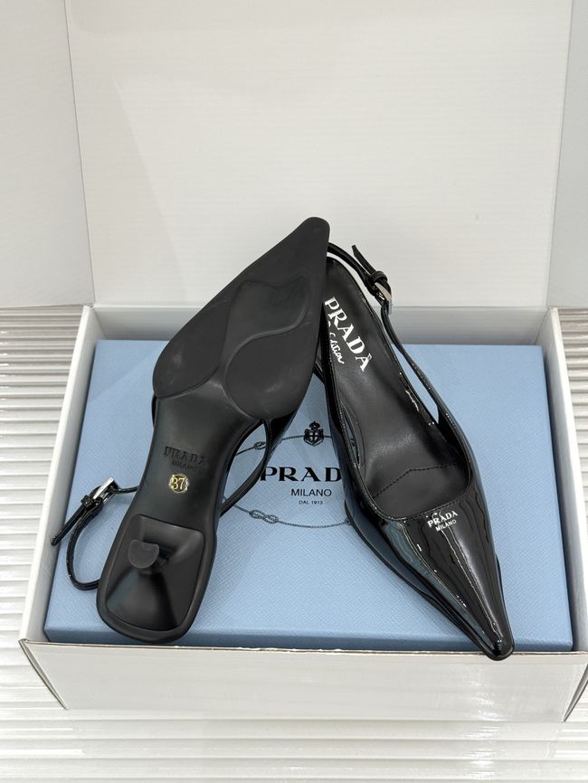 Prada Brushed leather slingback pumps 1I659O-6 Prada Brushed leather slingback pumps 1I659O-6