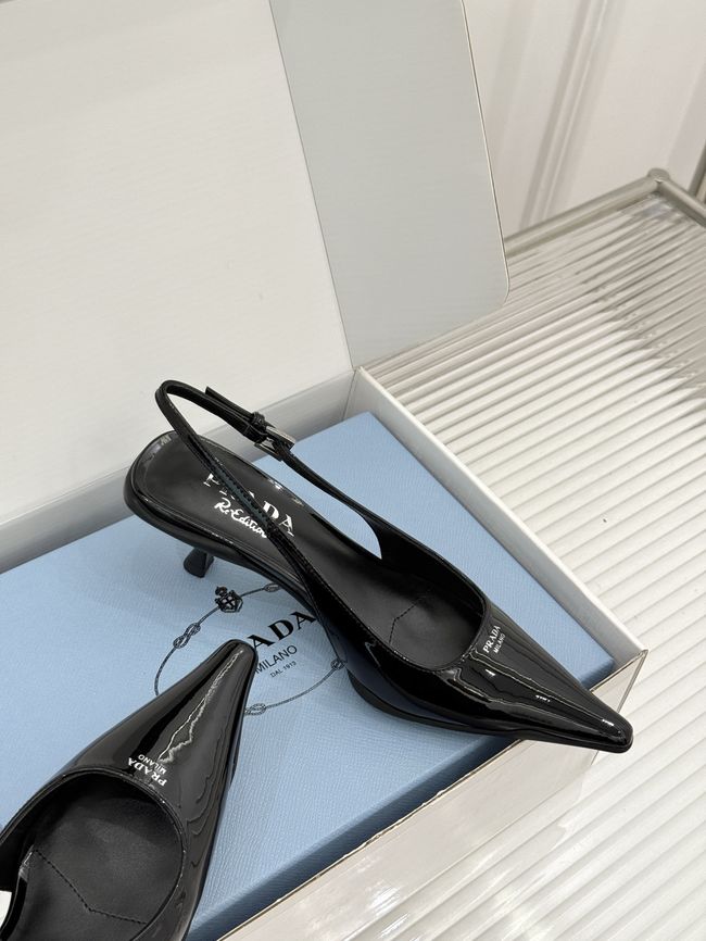 Prada Brushed leather slingback pumps 1I659O-6 Prada Brushed leather slingback pumps 1I659O-6