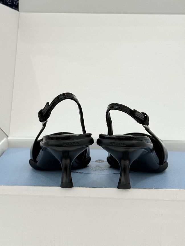 Prada Brushed leather slingback pumps 1I659O-6 Prada Brushed leather slingback pumps 1I659O-6