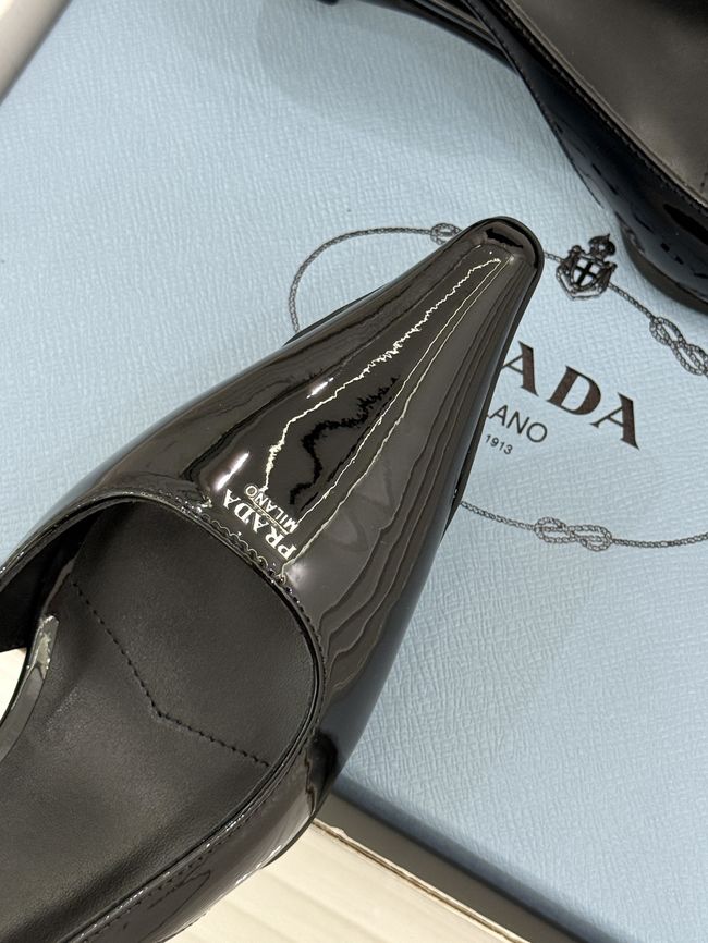 Prada Brushed leather slingback pumps 1I659O-6 Prada Brushed leather slingback pumps 1I659O-6