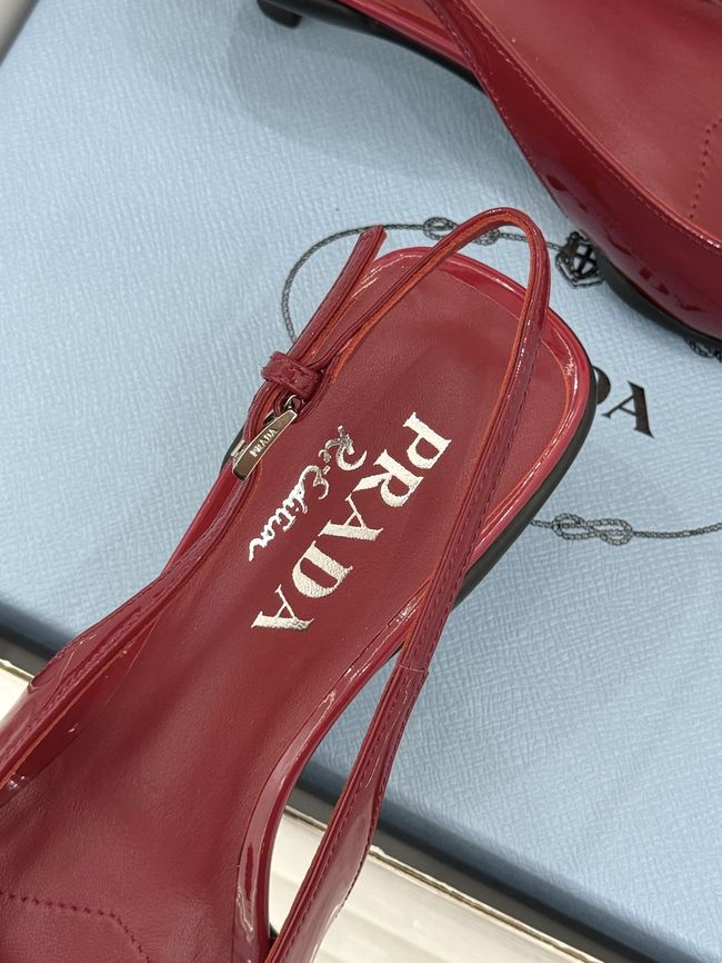 Prada Brushed leather slingback pumps 1I659O-7 Prada Brushed leather slingback pumps 1I659O-7