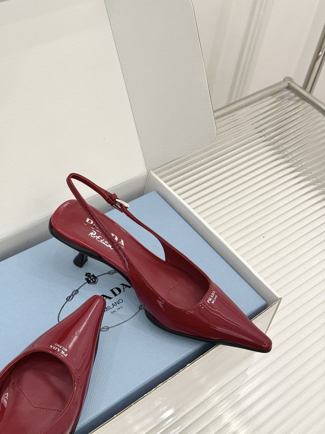 Prada Brushed leather slingback pumps 1I659O-7 Prada Brushed leather slingback pumps 1I659O-7