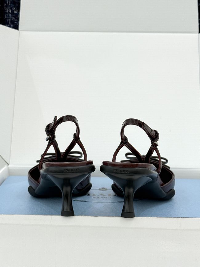 Prada Brushed leather slingback pumps 1I701O-1 Prada Brushed leather slingback pumps 1I701O-1