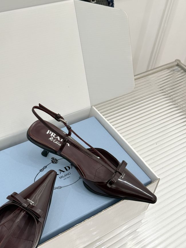 Prada Brushed leather slingback pumps 1I701O-1 Prada Brushed leather slingback pumps 1I701O-1
