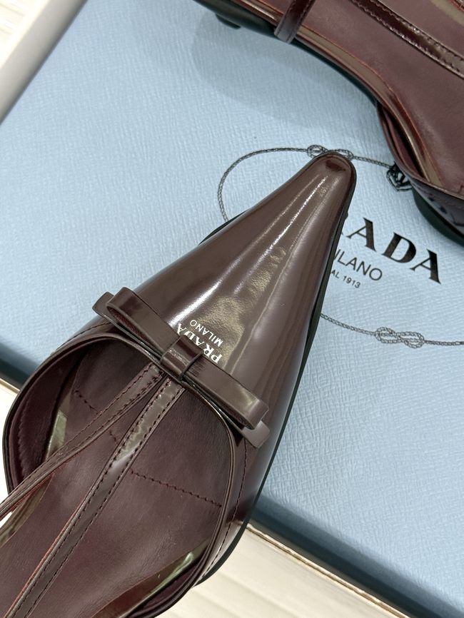 Prada Brushed leather slingback pumps 1I701O-1 Prada Brushed leather slingback pumps 1I701O-1