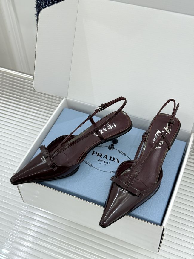 Prada Brushed leather slingback pumps 1I701O-1 Prada Brushed leather slingback pumps 1I701O-1
