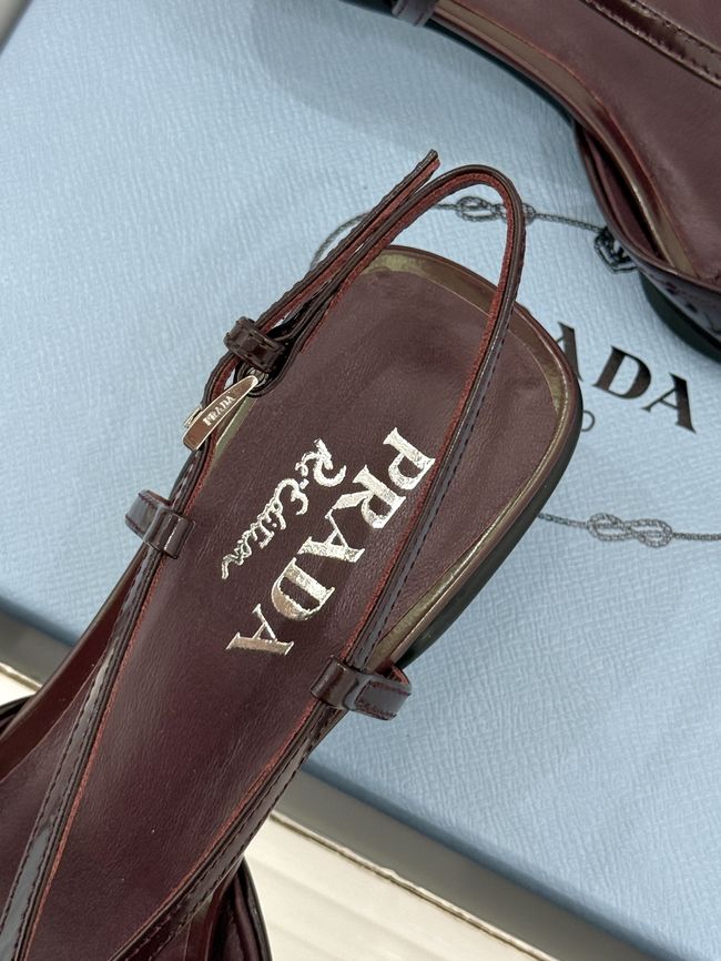 Prada Brushed leather slingback pumps 1I701O-1 Prada Brushed leather slingback pumps 1I701O-1