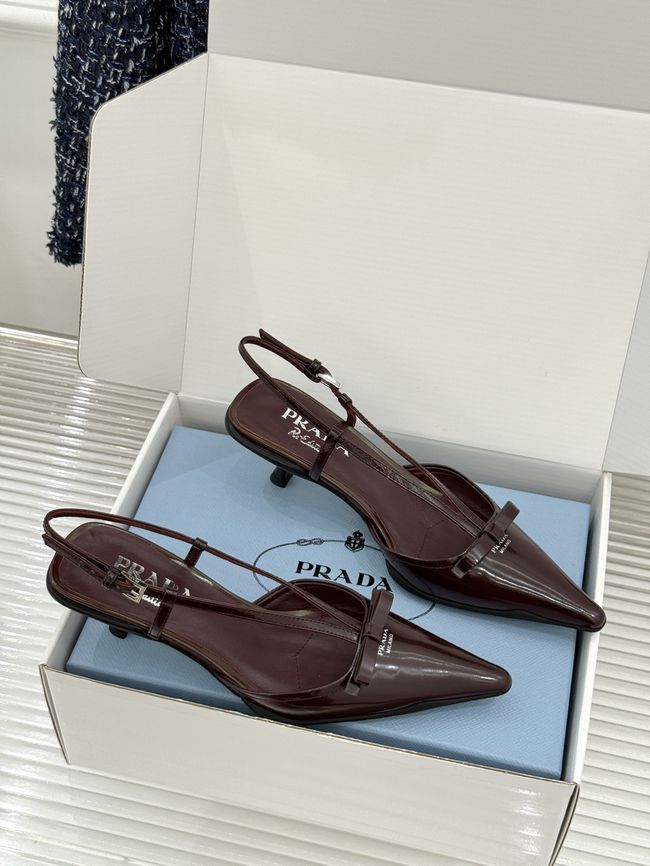 Prada Brushed leather slingback pumps 1I701O-1 Prada Brushed leather slingback pumps 1I701O-1