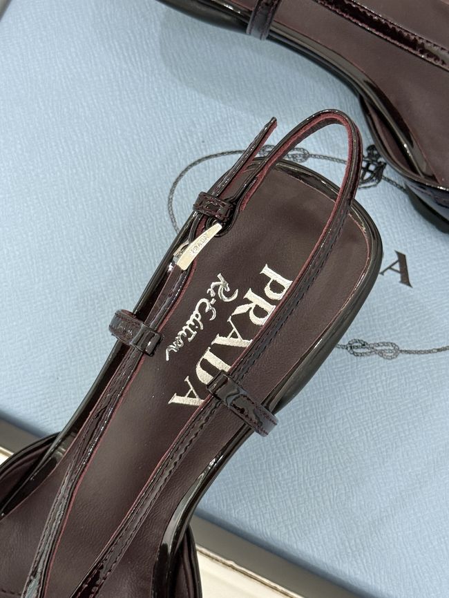 Prada Brushed leather slingback pumps 1I701O-5 Prada Brushed leather slingback pumps 1I701O-5
