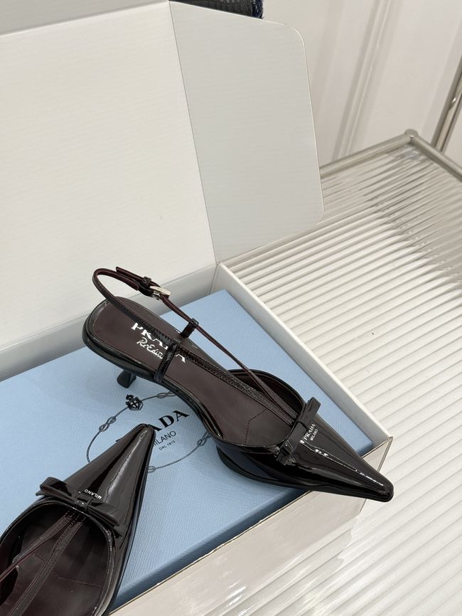 Prada Brushed leather slingback pumps 1I701O-5 Prada Brushed leather slingback pumps 1I701O-5