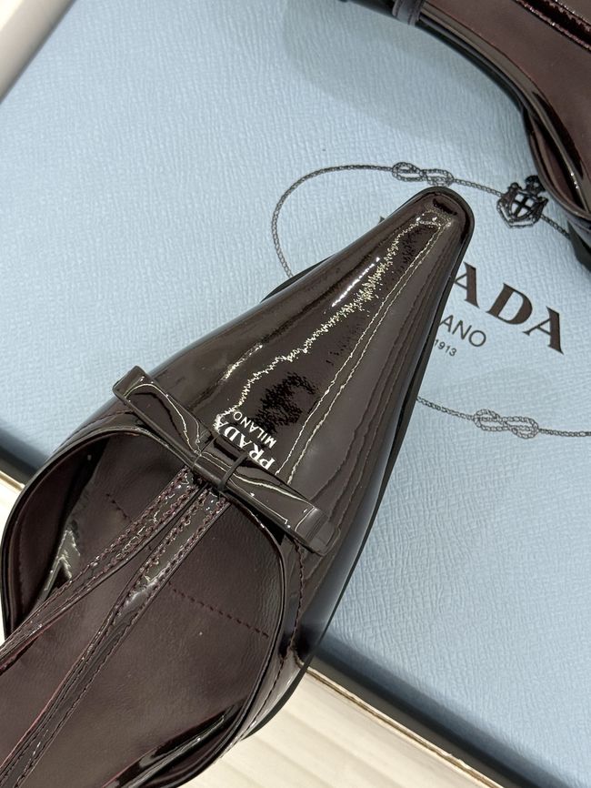 Prada Brushed leather slingback pumps 1I701O-5 Prada Brushed leather slingback pumps 1I701O-5