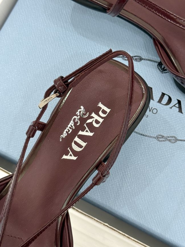 Prada Brushed leather slingback pumps 1I701O-6 Prada Brushed leather slingback pumps 1I701O-6