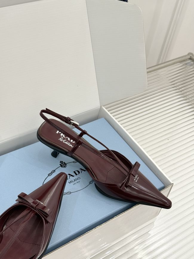 Prada Brushed leather slingback pumps 1I701O-6 Prada Brushed leather slingback pumps 1I701O-6