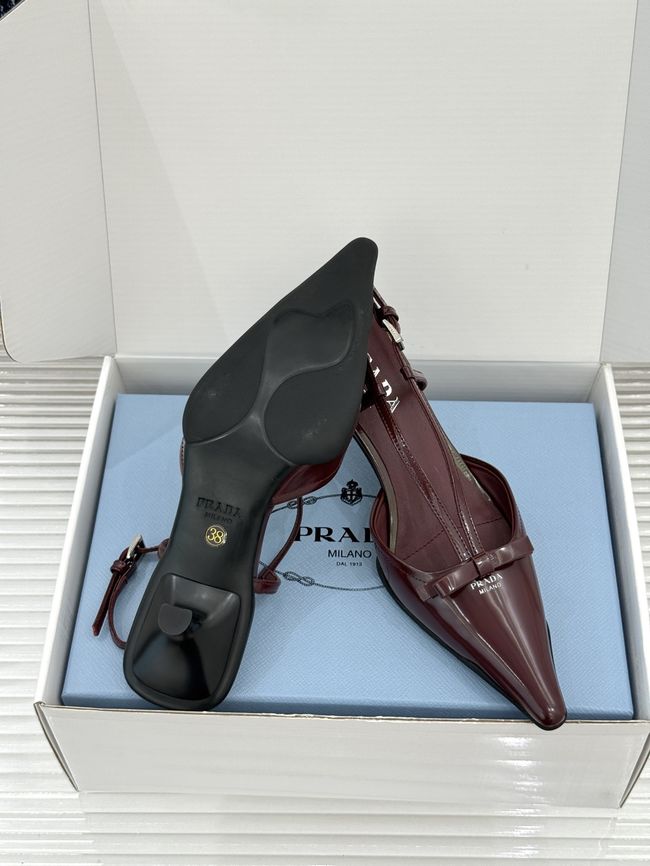 Prada Brushed leather slingback pumps 1I701O-6 Prada Brushed leather slingback pumps 1I701O-6