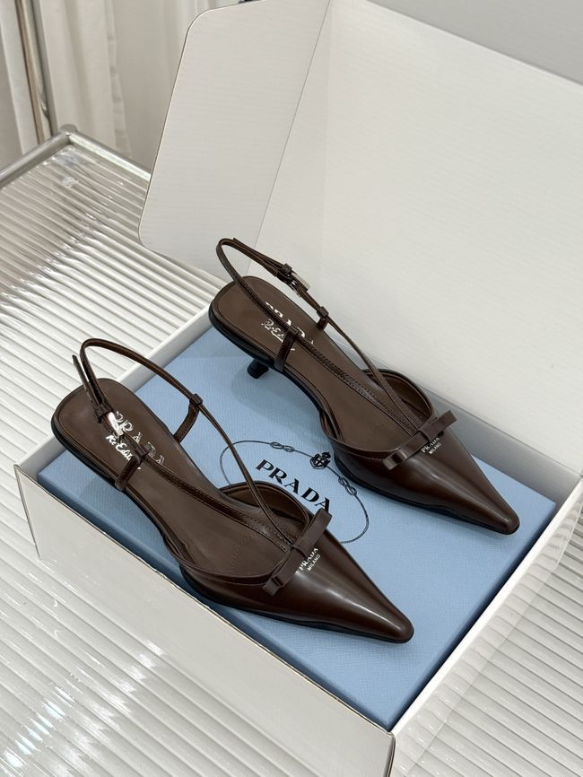Prada Brushed leather slingback pumps 1I701O-7 Prada Brushed leather slingback pumps 1I701O-7