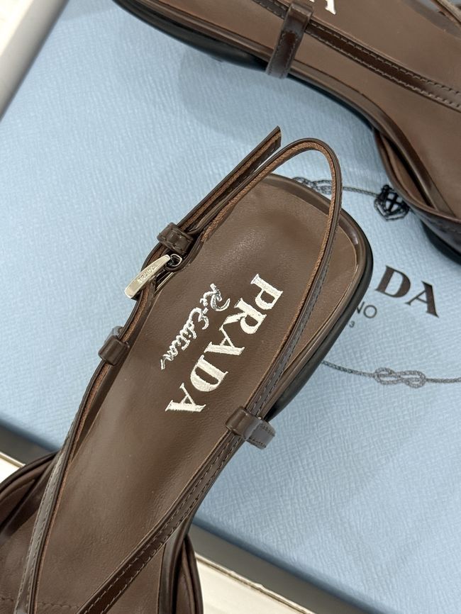 Prada Brushed leather slingback pumps 1I701O-7 Prada Brushed leather slingback pumps 1I701O-7
