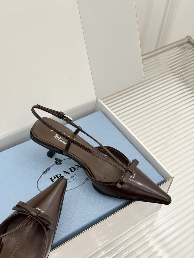 Prada Brushed leather slingback pumps 1I701O-7 Prada Brushed leather slingback pumps 1I701O-7