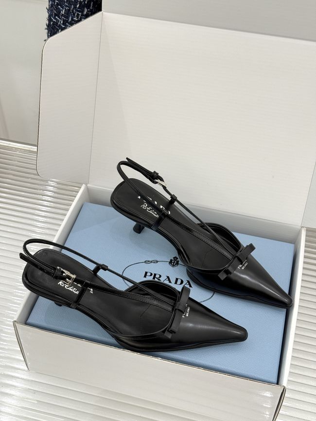 Prada Brushed leather slingback pumps 1I701O-8 Prada Brushed leather slingback pumps 1I701O-8