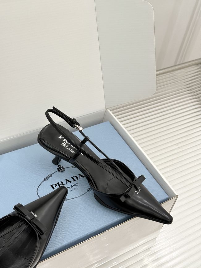 Prada Brushed leather slingback pumps 1I701O-8 Prada Brushed leather slingback pumps 1I701O-8