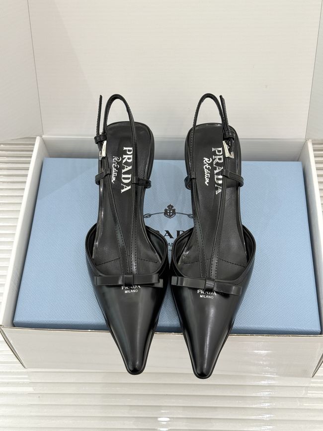 Prada Brushed leather slingback pumps 1I701O-8 Prada Brushed leather slingback pumps 1I701O-8