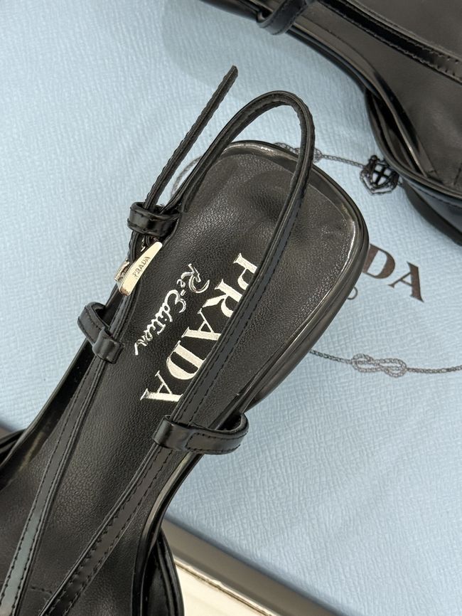 Prada Brushed leather slingback pumps 1I701O-8 Prada Brushed leather slingback pumps 1I701O-8